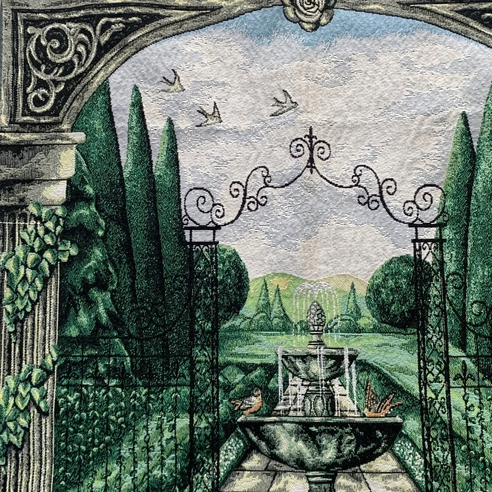 EUROPEAN GARDEN WALLHANGING TAPESTRY‎ BY VICKY HOWARD